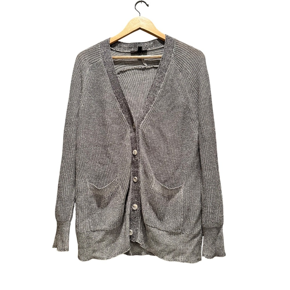 Grade & Gather Gray Slouchy Cardigan Sweater Size Small Grandpa Academia Work